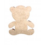 APLIQUE URSO LISO A LASER 9CM COM 2 UNIDADES MDF